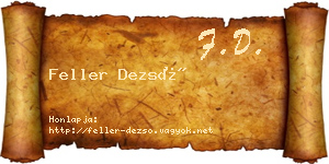 Feller Dezső névjegykártya