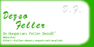 dezso feller business card